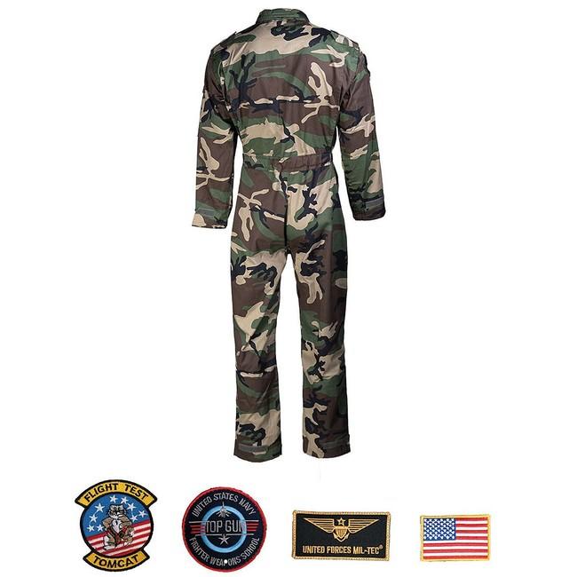 Mil-Tec Flight φόρμα overall, Woodland
