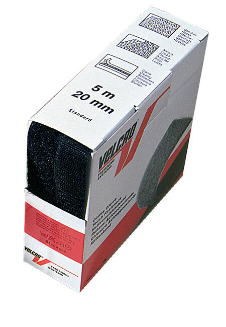 Velcro Hook and Fleece Velcro nero 5 m autoadesivo