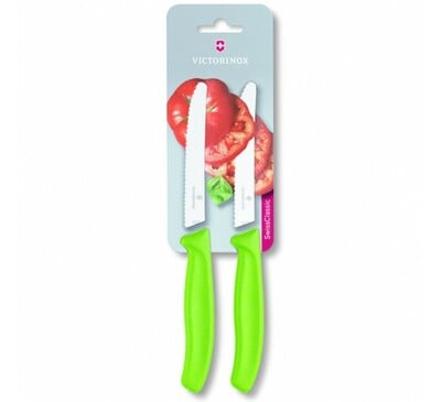 Victorinox Swiss Classic set di coltelli da pomodoro 2 pezzi, verde