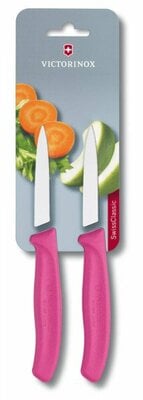 Victorinox Swiss Classic set di coltelli a 2 pezzi con lama liscia, rosa