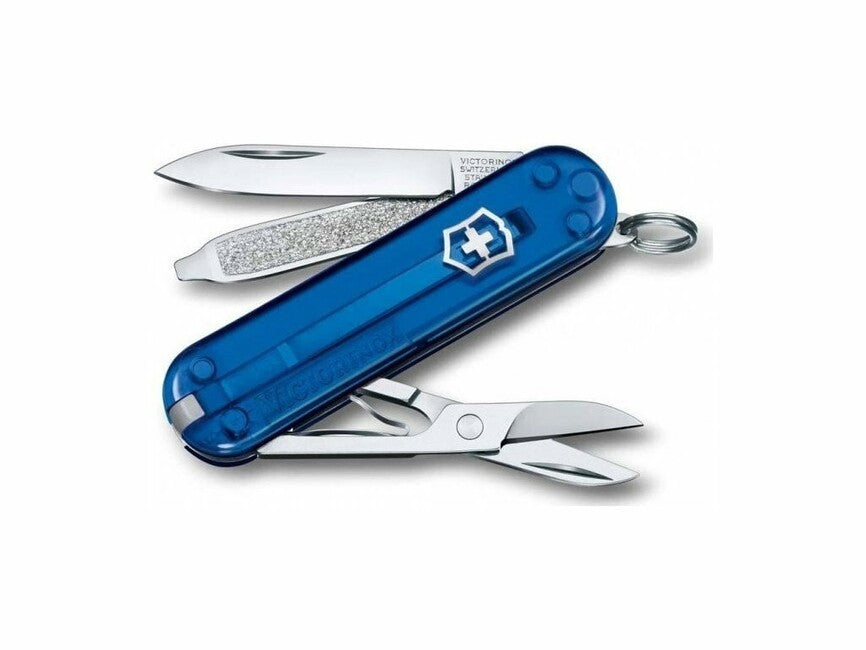 Victorinox Classic SD coltello multifunzione 58 mm, blu trasparente, 7 funzioni