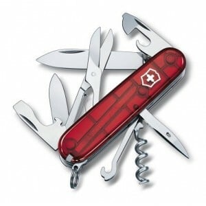 Victorinox Climber coltello multifunzione 91 mm, trasparente rosso