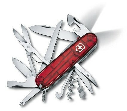 Victorinox Huntsman Lite coltello multifunzione 91 mm, led, rosso trasparente, 21 funzioni