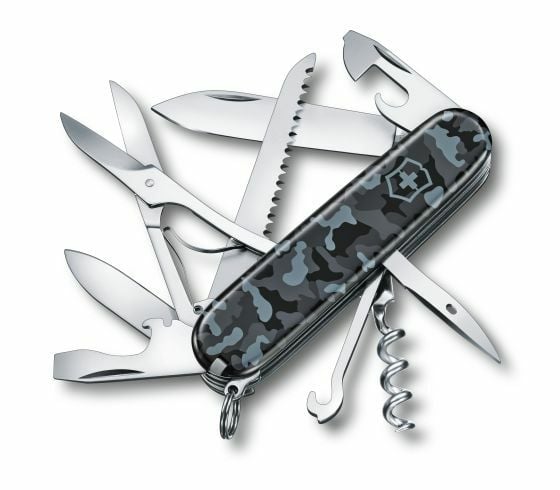Victorinox Huntsman coltello multifunzione 91 mm, grigio-blu, 15 funzioni