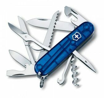 Victorinox Huntsman coltello multifunzione 15 funzioni, trasparente blu
