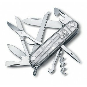Victorinox Huntsman coltello multifunzione 91 mm, trasparente, 15 funzioni, blister