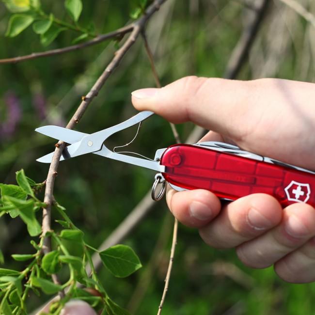 Victorinox Huntsman coltello tascabile trasparente 91mm, rosso
