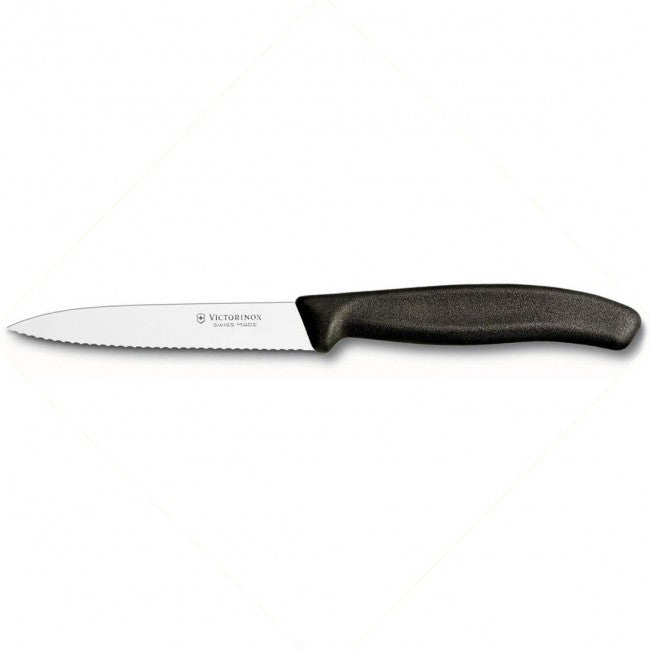 Victorinox coltello da cucina universale, seghettato, nero