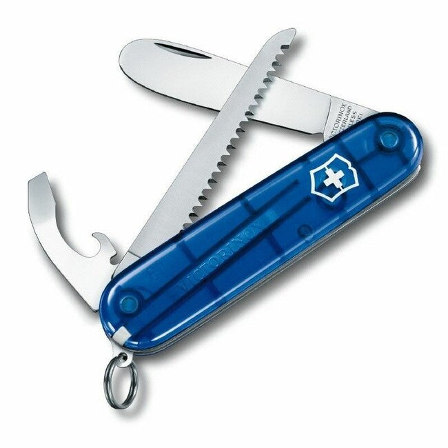 Victorinox My First coltello multifunzione per bambini, trasparente blu, 9 funzioni