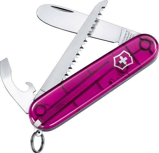 Victorinox My First coltello multifunzione per bambini, rosa trasparente, 9 funzioni