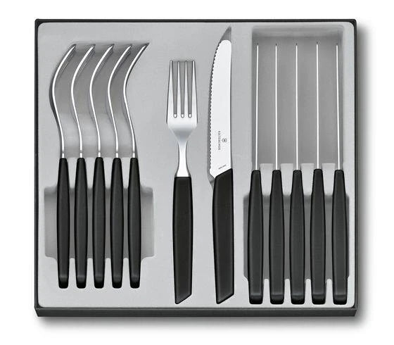 Victorinox Swiss Modern set di posate - coltello e forchetta, 12 pezzi