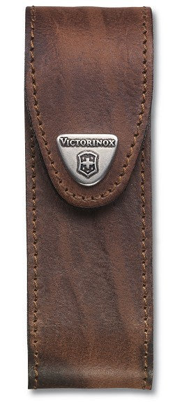 Victorinox Fodero in pelle - marrone lungo fino a 111 mm con 4-6 strati