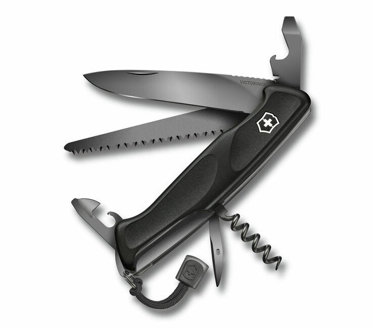 Victorinox RangerGrip 55 coltello multifunzione 12 funzioni, nero monocromatico