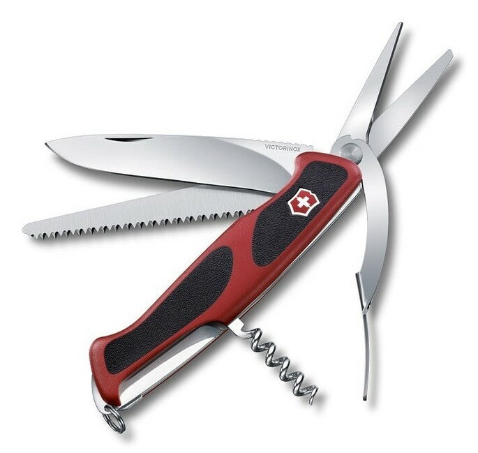 Victorinox RangerGrip 71 coltello multifunzione 130 mm, nero-rosso