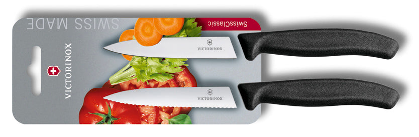 Victorinox Set di 2 coltelli per sbucciare, nero