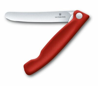 Victorinox Coltello pieghevole per frutta e verdura - lama liscia Swiss Classic, rosso