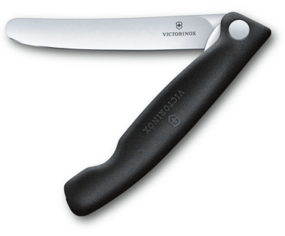 Victorinox Coltello pieghevole per frutta e verdura - lama liscia Swiss Classic, nero
