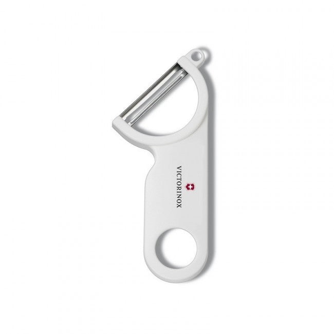 Victorinox Side pelapatate universale manico in plastica, bianco