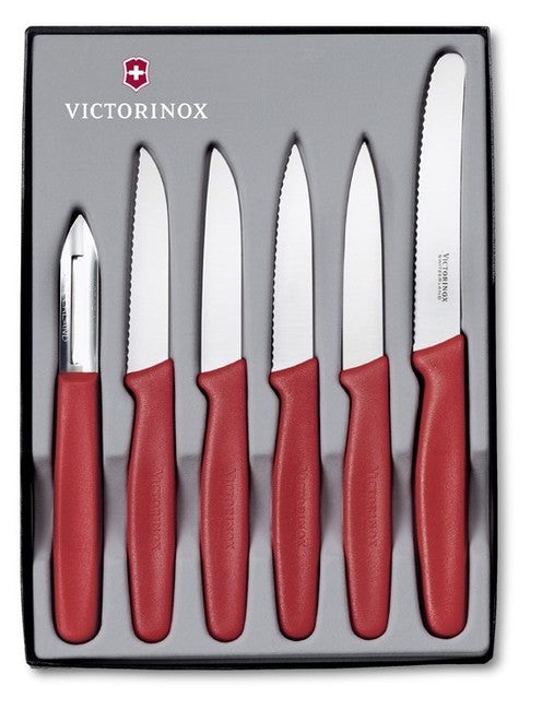 Victorinox Set di coltelli da 6 pezzi, rosso