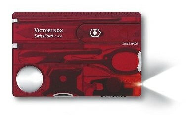 Victorinox SwissCard Lite coltello tascabile , rosso trasparente, 13 funzioni