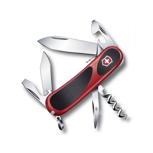 Victorinox EvoGrip s101 coltello tascabile, rosso-nero, 85mm