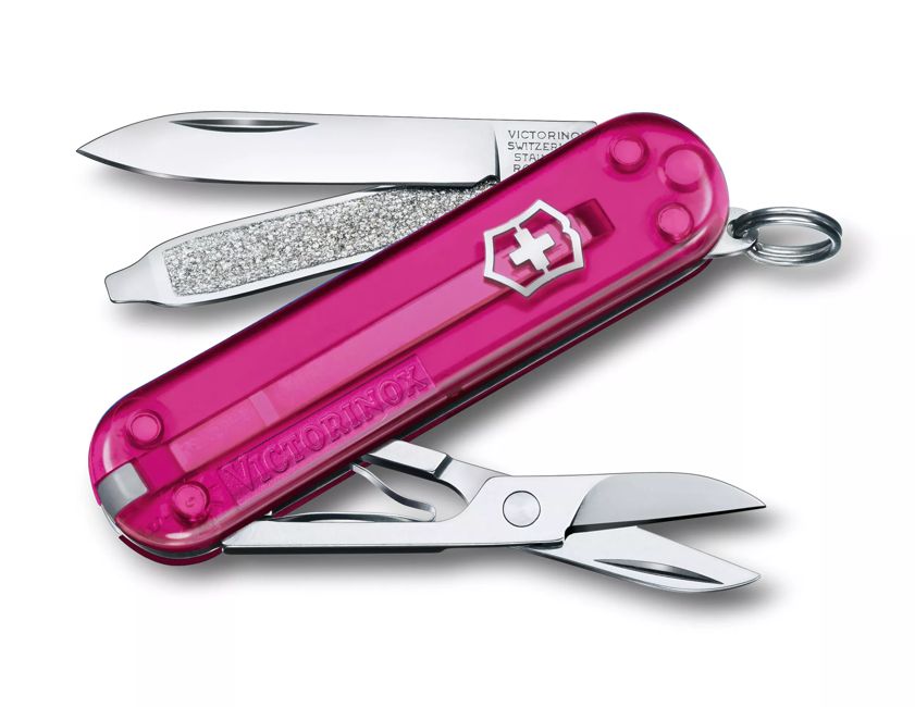 Victorinox Classic SD coltello tascabile trasparente, rosa