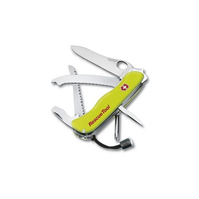 Victorinox Rescue Tool coltello tascabile 111mm, giallo riflettente con custodia