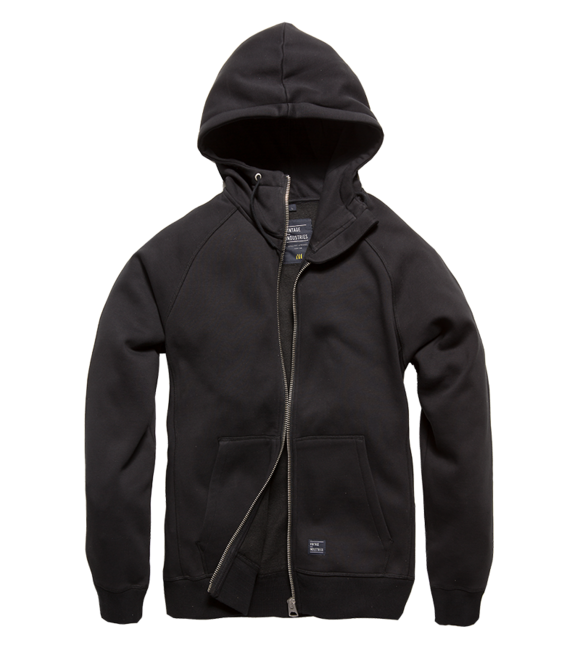 Vintage Industries Basing felpa con cappuccio, nera