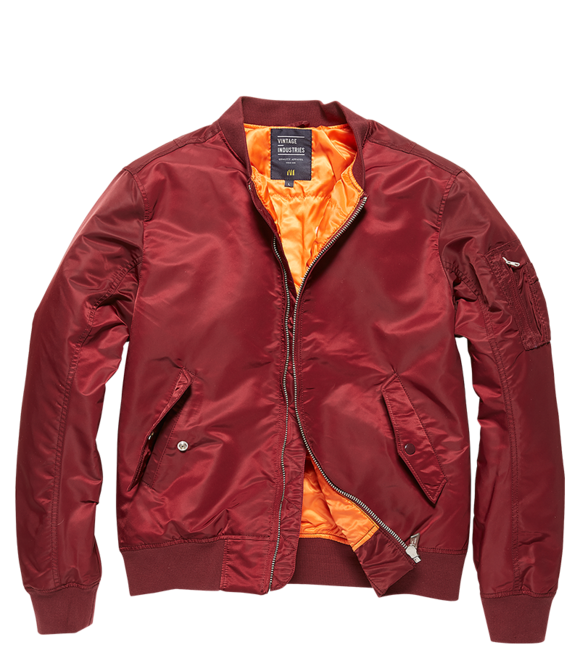 Vintage Industries Bomber Welder giacca di transizione, bordeaux