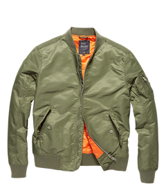 Vintage Industries Welder bomber prehodna jakna, Light olive