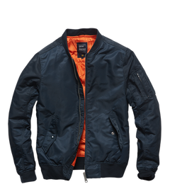 Vintage Industries Welder prehodna bomber jakna, night sky temno modra