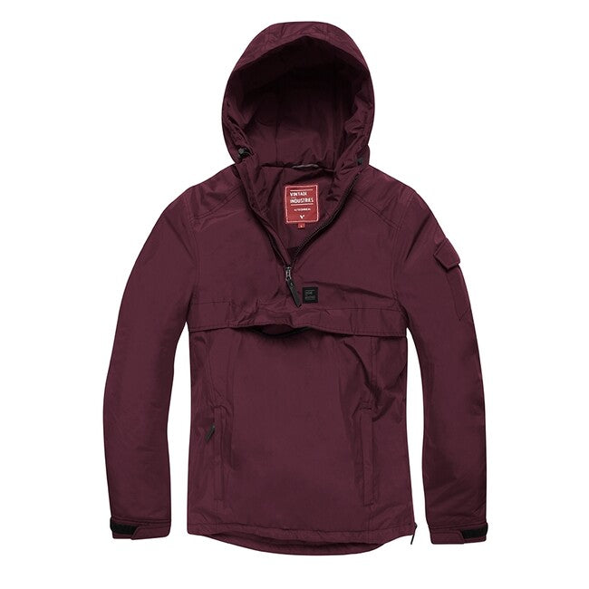 Vintage Industries Giacca Wallace delle Industrie Vintage, burgundy