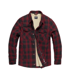 Vintage Industries Craft giacca sherpa heavyweight, rosso a quadri
