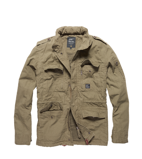 Vintage Industries Cranford giacca, kaki scuro