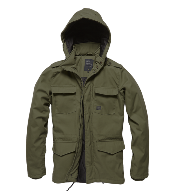 Vintage Industries Darren parka, oliva scuro