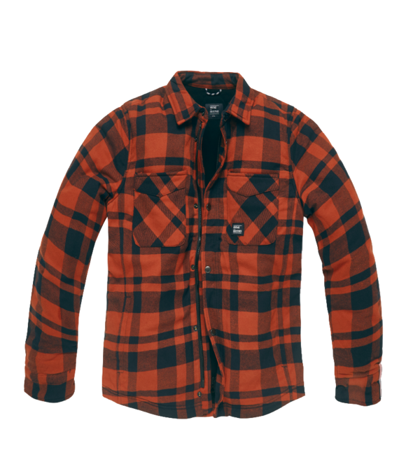 Vintage Industries Darwin giacca camicia, plaid arancione
