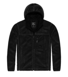 Vintage Industries Dustin felpa in pile lined sherpa, nero