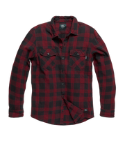 Vintage Industries Globe camicia di flanella pesante, plaid rosso
