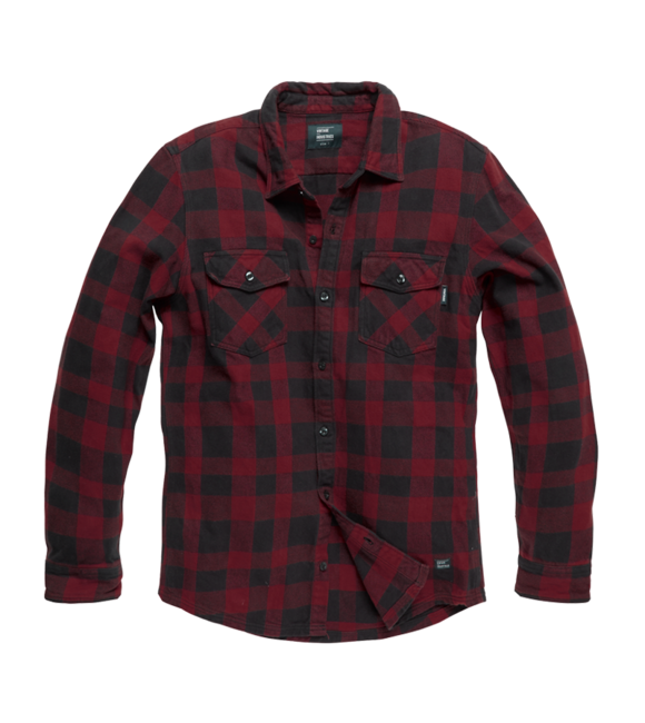 Vintage Industries Globe camicia di flanella pesante, plaid rosso