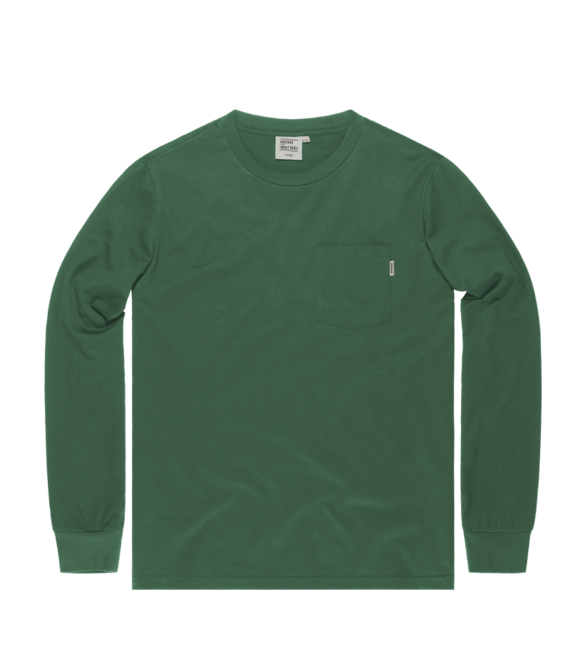 Vintage Industries Grant camicia a maniche lunghe pocket, verde brillante