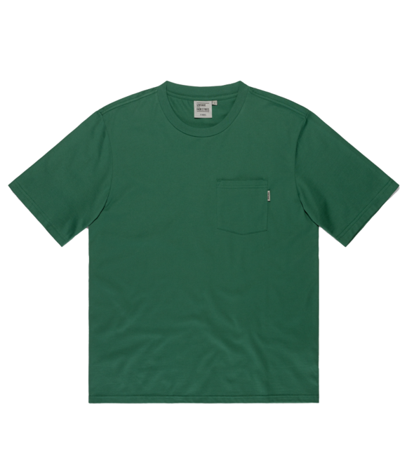 Vintage Industries maglietta con tasca grigia, verde brillante