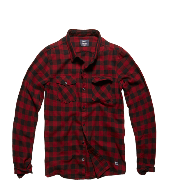 Vintage Industries Harley camicia, plaid rosso