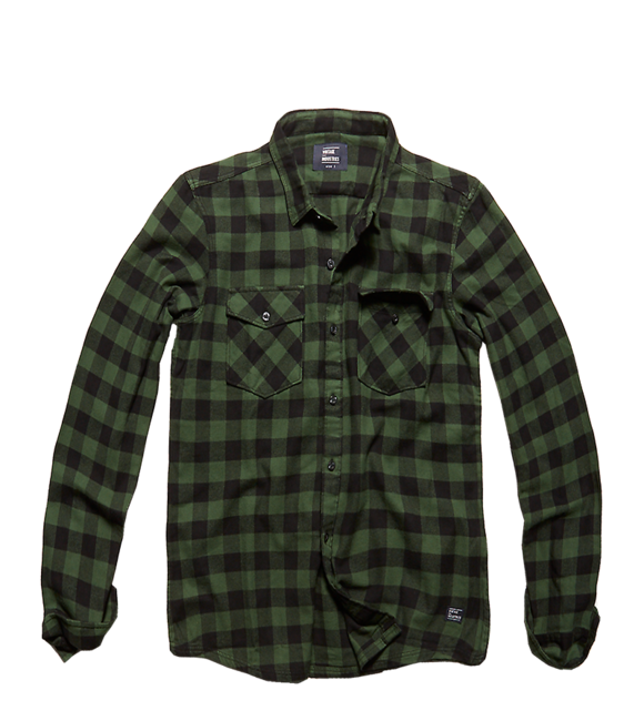 Vintage Industries Harley shirt, verde a quadri