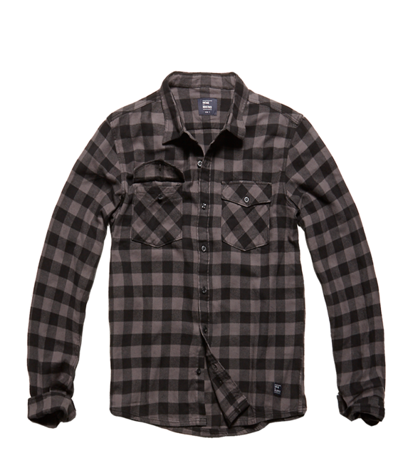 Vintage Industries Harley camicia, plaid grigio