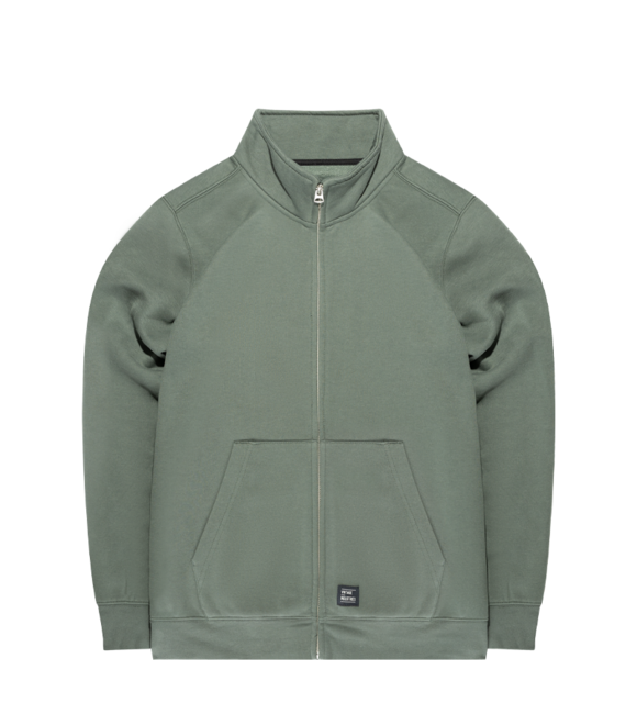 Vintage Industries Harold felpa da uomo con zip, grigia medio