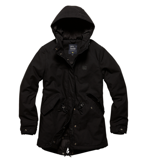 Vintage Industries Indy giacca parka da donna, nera