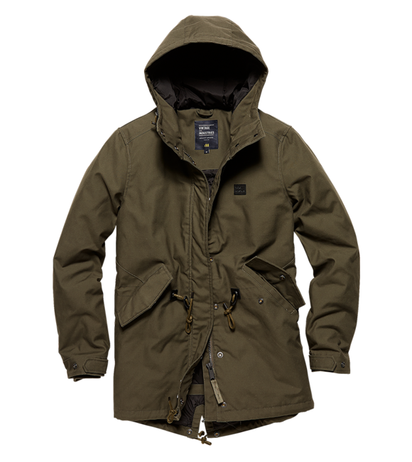 Vintage Industries Indy giacca parka da donna, oliva scura