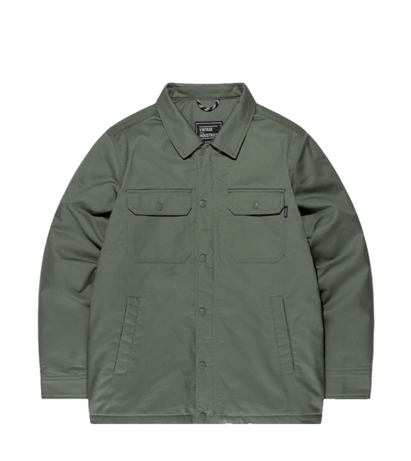 Vintage Industries Hendrix shirt jacket, light olive