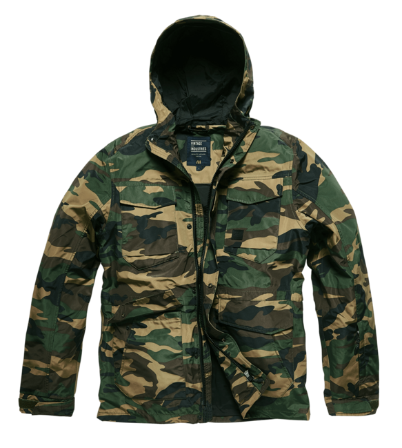 Vintage Industries Levin giacca, woodland camo