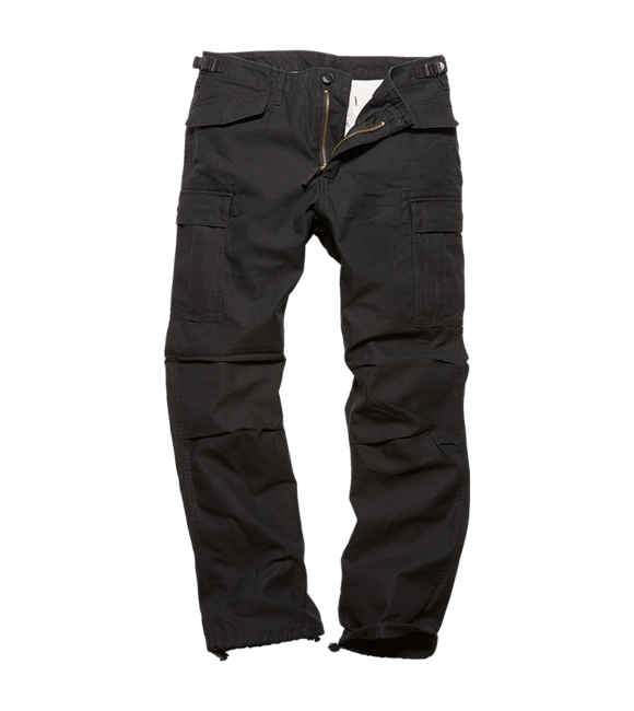 Vintage Industries M65 pantaloni in raso pesante, neri